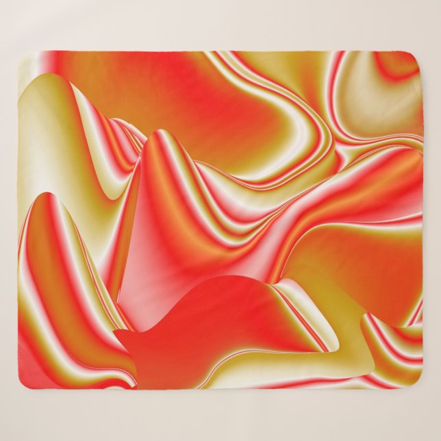 Cobertor Sherpa Amor e Abstrato 3D Rainbowart Dourado (Frente (Horizontal))