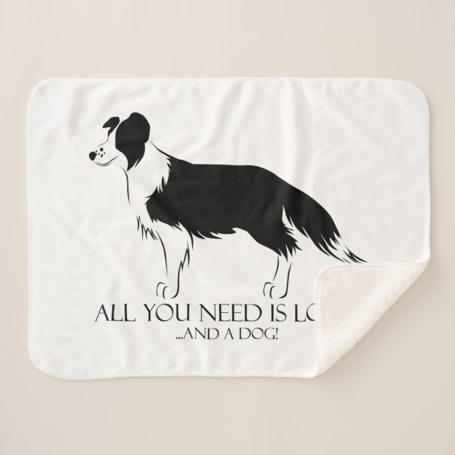 Cobertor Sherpa Amor E Cachorro (Frente (Horizontal))