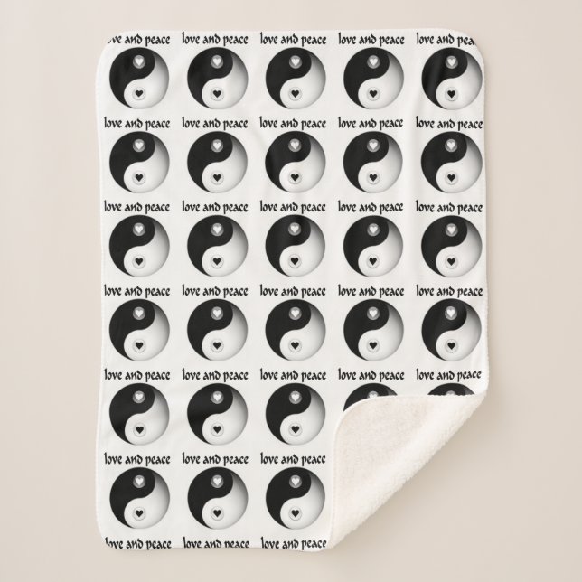 Cobertor Sherpa Amor e Paz  (Frente)