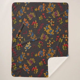 Cobertor Sherpa Amoras de outono de chocolate marrom 2