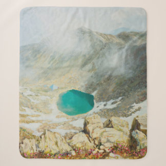 Cobertor Sherpa An oil painting on canvas of the highest peak in B