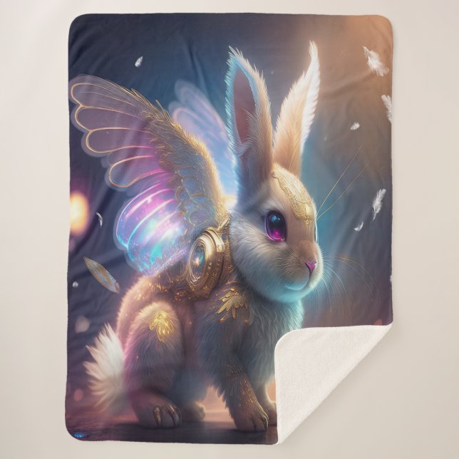 Cobertor Sherpa Angel Bunny (Frente)