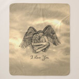 Cobertor Sherpa Angel Eros in Love, eu te amo