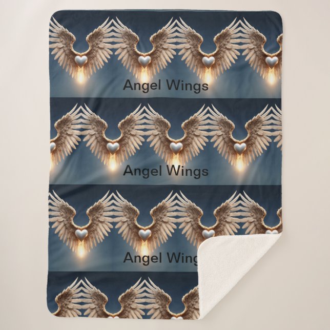 Cobertor Sherpa Angel Wings Large Sherpa Blanket (Frente)