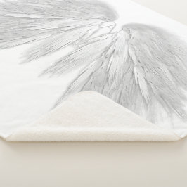 Cobertor Sherpa ANGEL WINGS Monograma Branco