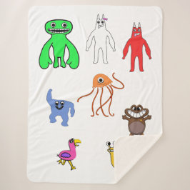 Cobertor Sherpa Animação de Caracteres de Garten
