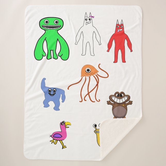 Cobertor Sherpa Animação de Caracteres de Garten (Frente)