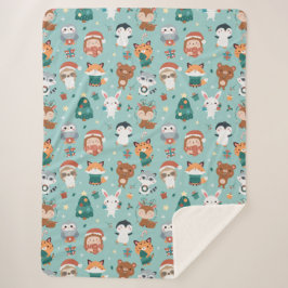 Cobertor Sherpa Animais Adoráveis Sherpa Blanket