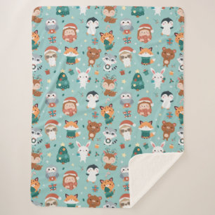 Cobertor Sherpa Animais Adoráveis Sherpa Blanket