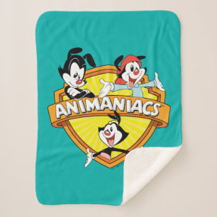 Cobertor Sherpa Animaniacs Warner Brothers & Sister WB Shield