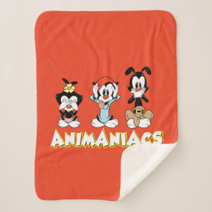 Cobertor Sherpa Animaniacs Warner Siblings "No Evil" Graphic