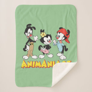 Cobertor Sherpa Animaniacs Yakko, Dot e Wakko Permanente