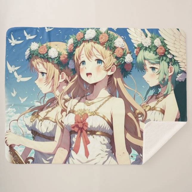 Cobertor Sherpa Anime Chor (Frente (Horizontal))