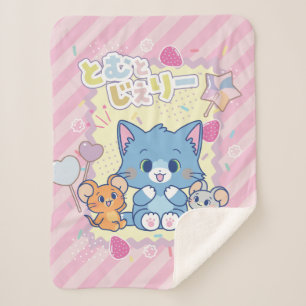 Cobertor Sherpa Anime o Tom e o Jerry Strawberry