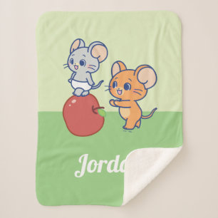 Cobertor Sherpa Anime Tuffy e Jerry Apple Rolling