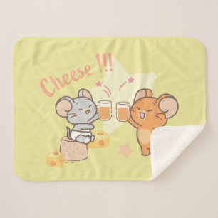 Cobertor Sherpa Anime Tuffy e Jerry Cheers para Queijo