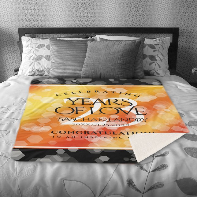 Cobertor Sherpa Aniversário de Casamento Imperial Topaz (Elegant 23rd Imperial Topaz Wedding Anniversary Sherpa Fleece Blanket Cover Photo.)