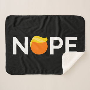 Cobertor Sherpa Anti-Trump - Edição Nope