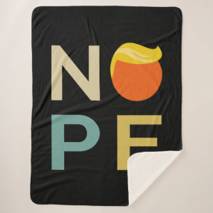 Cobertor Sherpa Anti-Trump - Nope Edition III