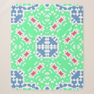 Cobertor Sherpa Antigos azulejos ornamentados talavera méxico. Con