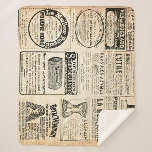 Cobertor Sherpa Anúncio de jornal francês em 1897
