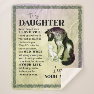 Cobertor Sherpa Ao Meu Presente De Filha, À Minha Filha De Amor E