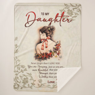 Cobertor Sherpa Ao Meu Presente De Filha, À Minha Filha De Amor E