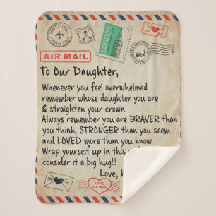 Cobertor Sherpa Ao Meu Presente De Filha, Carta De Amor À Nossa F