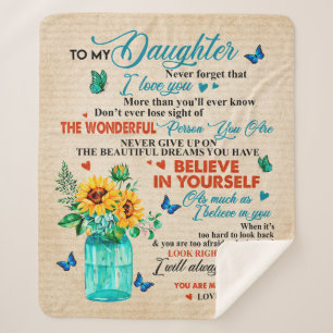 Cobertor Sherpa Ao Meu Presente De Filha, Sobreloso De Borboleta,