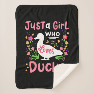 Cobertor Sherpa Apenas Uma Menina Que Ama Patos