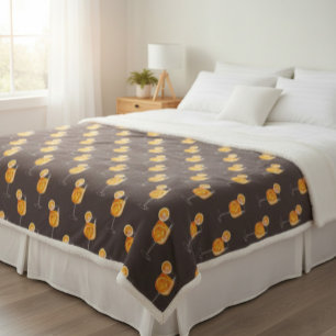 Cobertor Sherpa Aperol Spritz Fleece Blanket - Cozy Cocktail Vibes