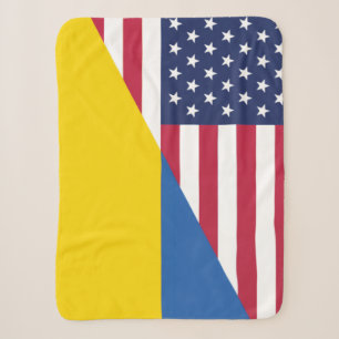 Cobertor Sherpa Apoio americano à Ucrânia Sherpa Blanket