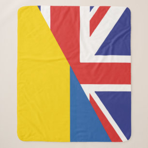 Cobertor Sherpa Apoio britânico à Ucrânia Sherpa Blanket