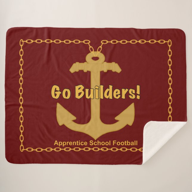 Cobertor Sherpa Apprentice School “Go Builders” Sherpa Blanket (Frente (Horizontal))