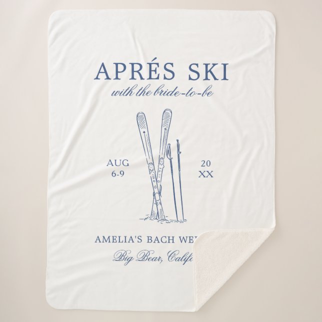 Cobertor Sherpa Après Ski Com A Noiva Para Ser Fim De Semana Bach (Frente)