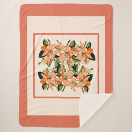 Cobertor Sherpa Apricot Azalea no Cream King Size