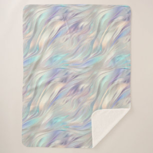 Cobertor Sherpa Aqua Blue Pearple Pearl Natal Branco