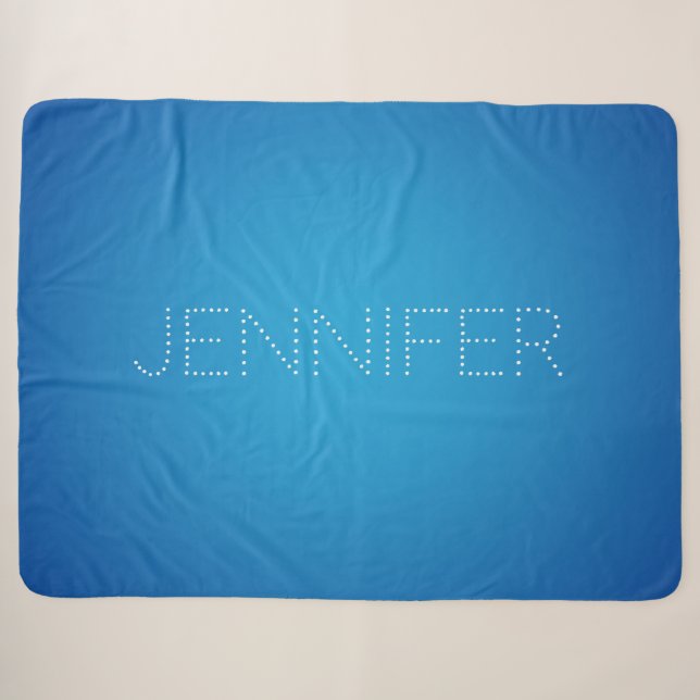 Cobertor Sherpa Aqua de coral azul (Frente (Horizontal))