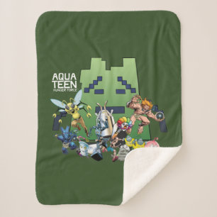 Cobertor Sherpa Aqua Teen Hunger Force Villains