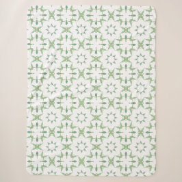 Cobertor Sherpa Aquarela Eucalipto Verde Botânico Verde