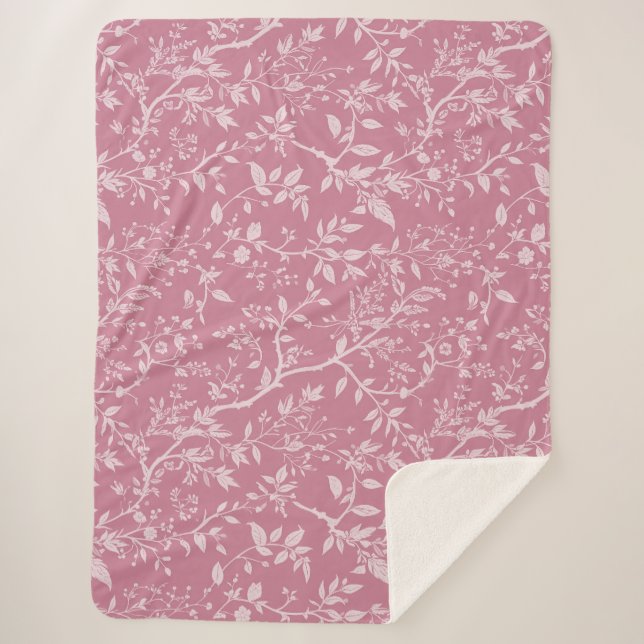 Cobertor Sherpa Arboretum Sherpa Blanket Rosa (Frente)