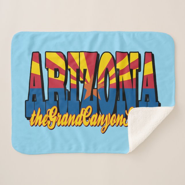 Cobertor Sherpa Arizona the Grand Canyon State (Frente (Horizontal))