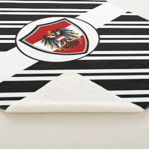 Cobertor Sherpa Armas de bandeira-casaco austríacas