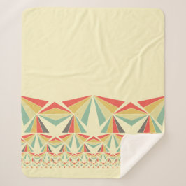 Cobertor Sherpa Art Deco abstrato, triângulos, pirâmides