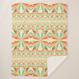 Cobertor Sherpa Art Deco abstrato tribal