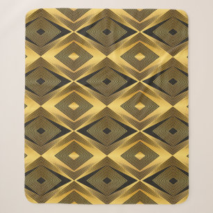 Cobertor Sherpa Art Deco: Fundo Geométrico de Abstrato