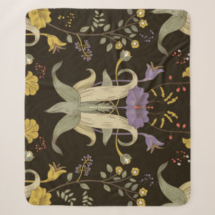 Cobertor Sherpa Art Nouveau Floral: Padrão Vintage