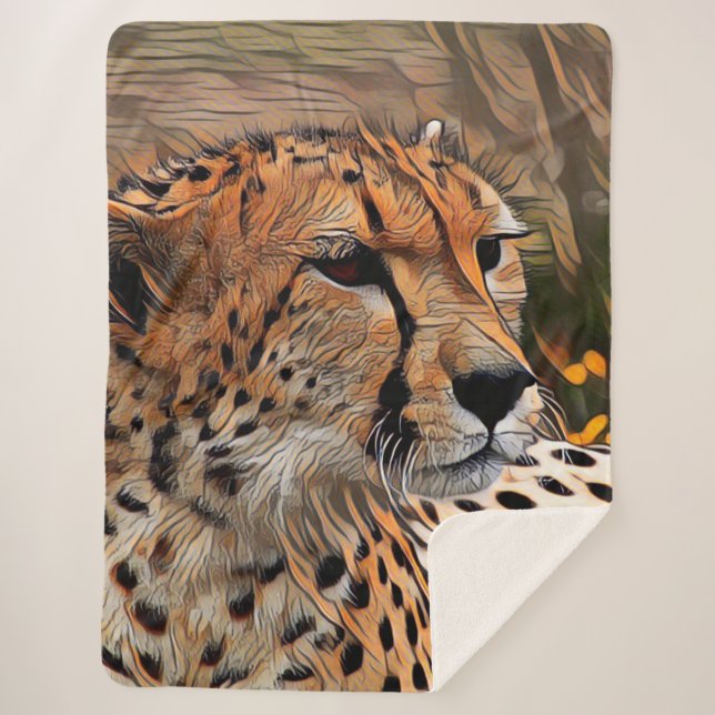 Cobertor Sherpa ArtAnimal Cheetah (Frente)