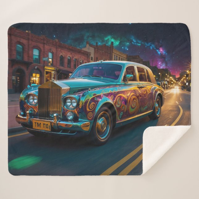 Cobertor Sherpa Arte Clássica Tribal Iridescente (Frente (Horizontal))