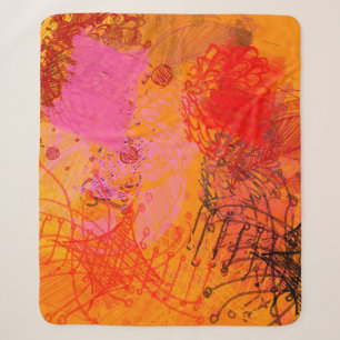 Cobertor Sherpa Arte contemporânea. A mão fez arte. Textura colori